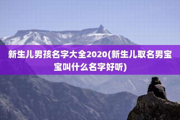 新生儿男孩名字大全2020(新生儿取名男宝宝叫什么名字好听)