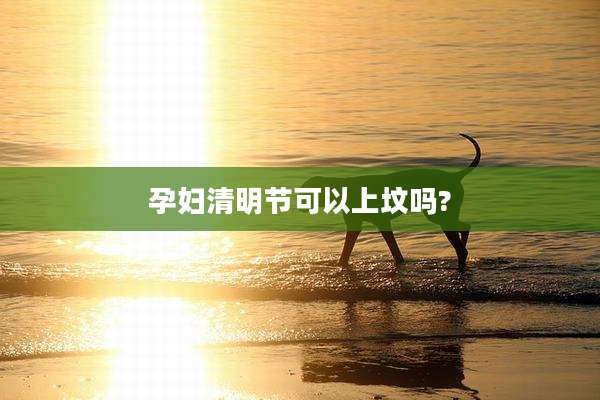 孕妇清明节可以上坟吗?