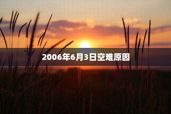2006年6月3日空难原因