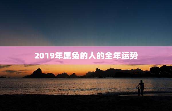 2019年属兔的人的全年运势