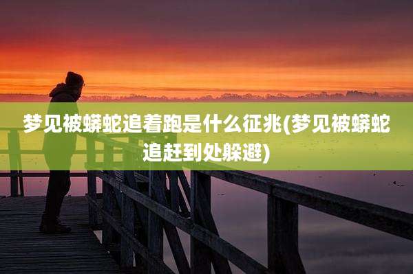 梦见被蟒蛇追着跑是什么征兆(梦见被蟒蛇追赶到处躲避)
