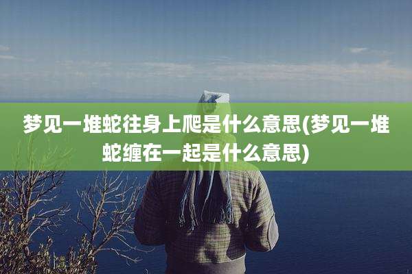 梦见一堆蛇往身上爬是什么意思(梦见一堆蛇缠在一起是什么意思)