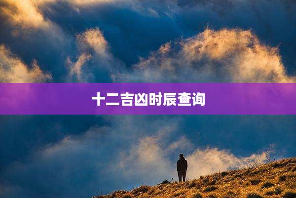 十二吉凶时辰查询