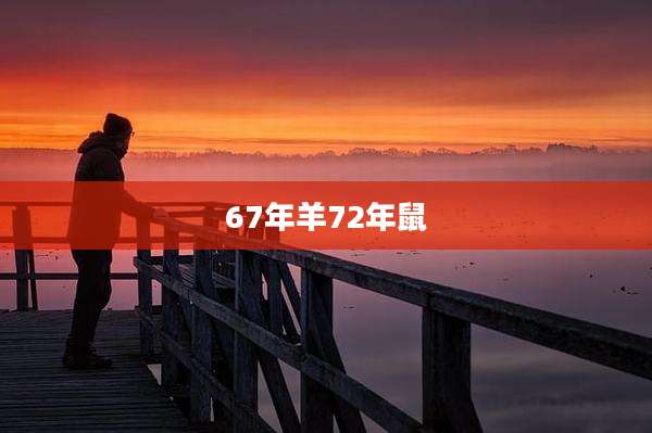 67年羊72年鼠