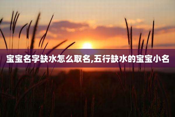 宝宝名字缺水怎么取名,五行缺水的宝宝小名