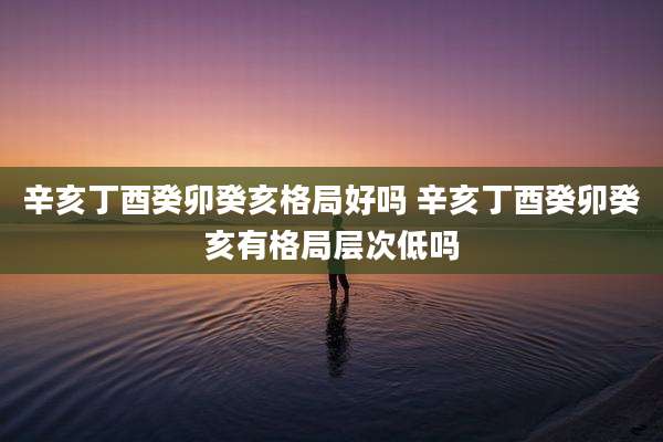 辛亥丁酉癸卯癸亥格局好吗 辛亥丁酉癸卯癸亥有格局层次低吗
