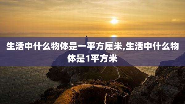 生活中什么物体是一平方厘米,生活中什么物体是1平方米