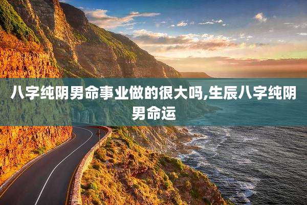 八字纯阴男命事业做的很大吗,生辰八字纯阴男命运