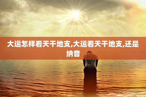 大运怎样看天干地支,大运看天干地支,还是纳音