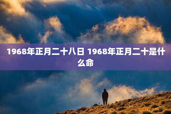 1968年正月二十八日 1968年正月二十是什么命