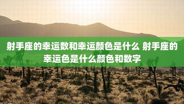 射手座的幸运数和幸运颜色是什么 射手座的幸运色是什么颜色和数字