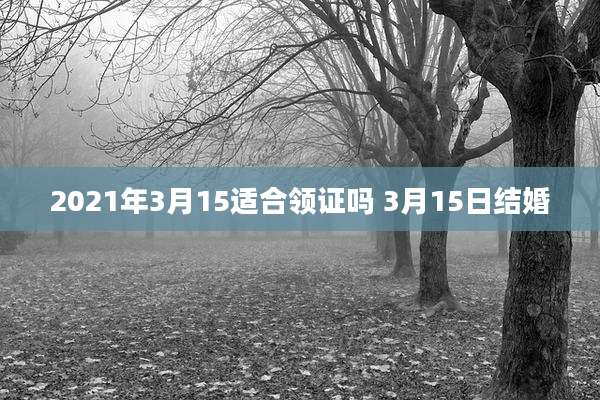 2021年3月15适合领证吗 3月15日结婚