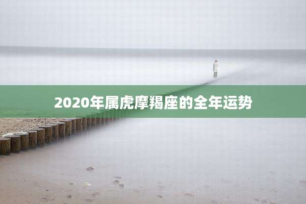 2020年属虎摩羯座的全年运势