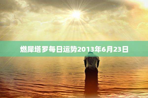 燃犀塔罗每日运势2013年6月23日