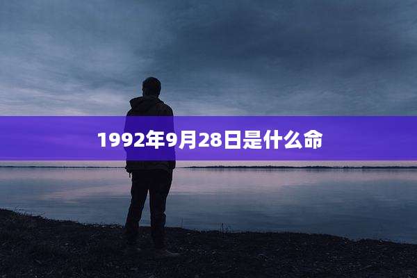 1992年9月28日是什么命