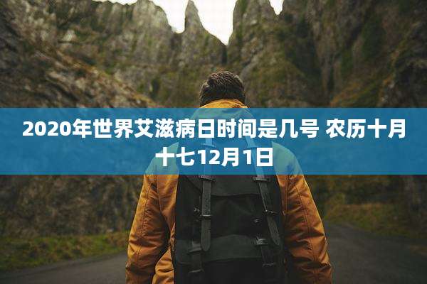 2020年世界艾滋病日时间是几号 农历十月十七12月1日