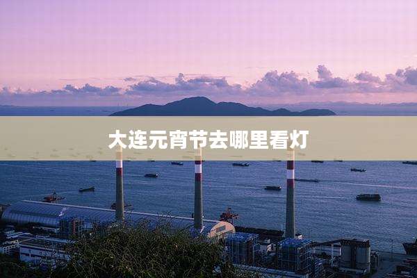 大连元宵节去哪里看灯