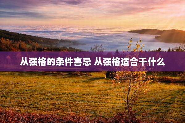 从强格的条件喜忌 从强格适合干什么