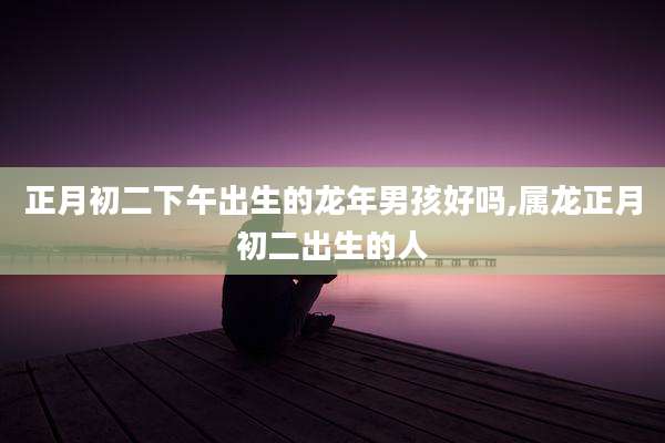 正月初二下午出生的龙年男孩好吗,属龙正月初二出生的人