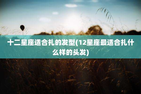 十二星座适合扎的发型(12星座最适合扎什么样的头发)