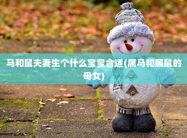 马和鼠夫妻生个什么宝宝合适(属马和属鼠的母女)