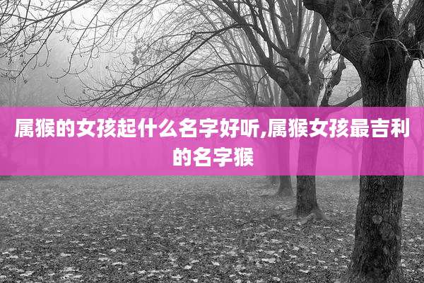 属猴的女孩起什么名字好听,属猴女孩最吉利的名字猴