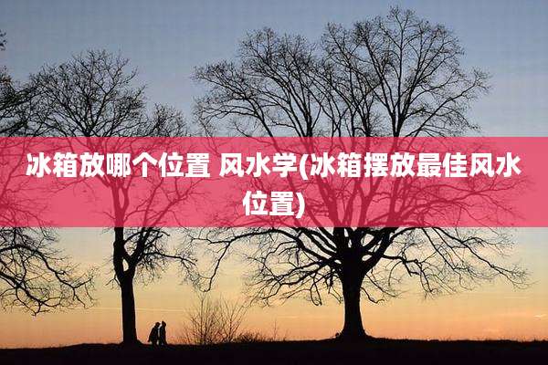 冰箱放哪个位置 风水学(冰箱摆放最佳风水位置)