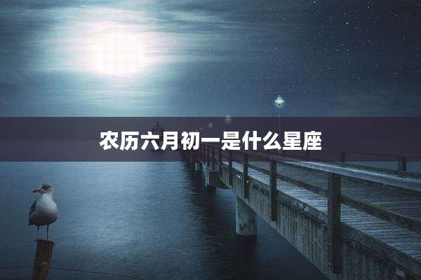 农历六月初一是什么星座