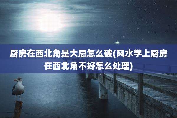 厨房在西北角是大忌怎么破(风水学上厨房在西北角不好怎么处理)