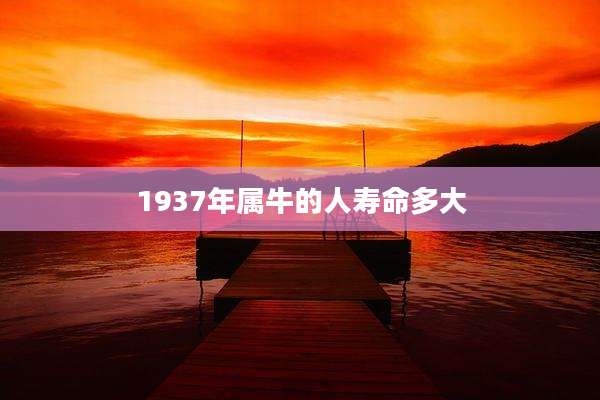 1937年属牛的人寿命多大