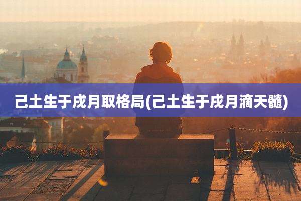 己土生于戌月取格局(己土生于戌月滴天髓)