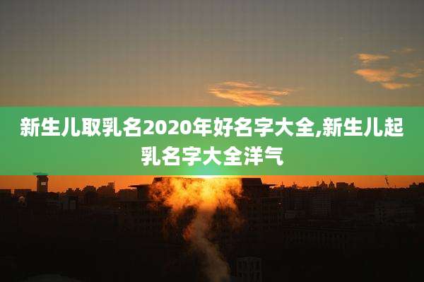 新生儿取乳名2020年好名字大全,新生儿起乳名字大全洋气