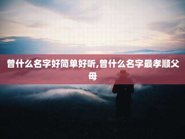 曾什么名字好简单好听,曾什么名字最孝顺父母