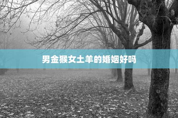 男金猴女土羊的婚姻好吗