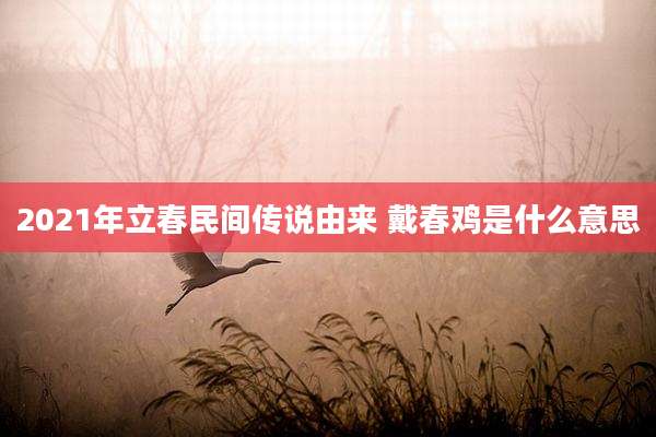 2021年立春民间传说由来 戴春鸡是什么意思