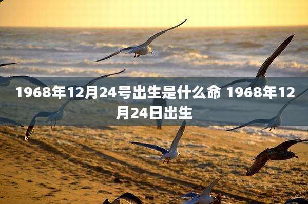 1968年12月24号出生是什么命 1968年12月24日出生