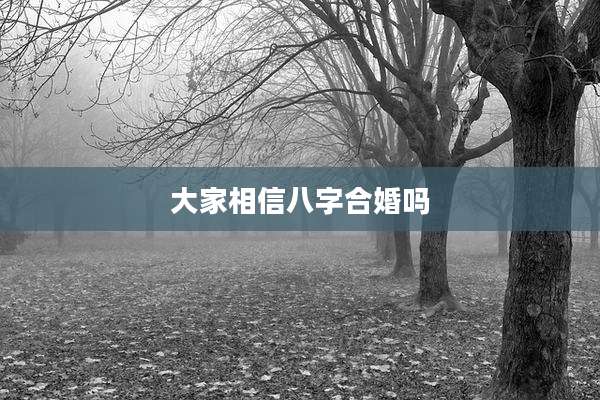 大家相信八字合婚吗