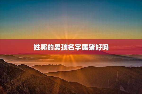 姓郭的男孩名字属猪好吗