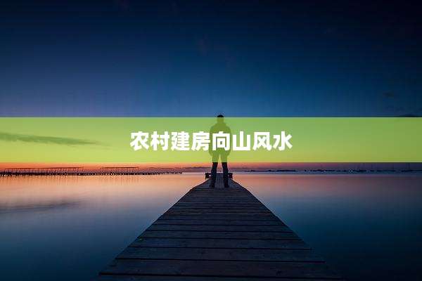 农村建房向山风水