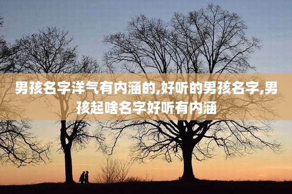 男孩名字洋气有内涵的,好听的男孩名字,男孩起啥名字好听有内涵