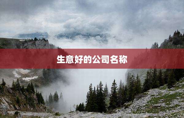 生意好的公司名称