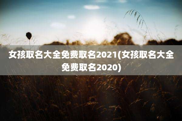 女孩取名大全免费取名2021(女孩取名大全免费取名2020)