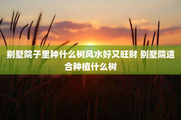 别墅院子里种什么树风水好又旺财 别墅院适合种植什么树