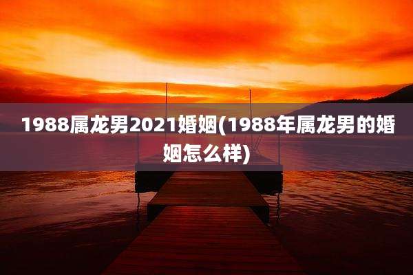 1988属龙男2021婚姻(1988年属龙男的婚姻怎么样)