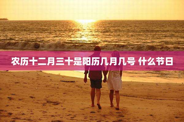 农历十二月三十是阳历几月几号 什么节日