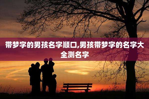带梦字的男孩名字顺口,男孩带梦字的名字大全测名字