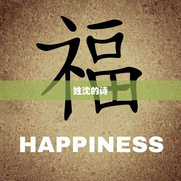 姓沈的诗