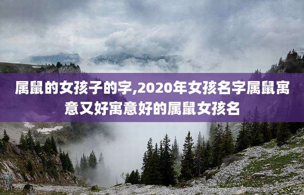 属鼠的女孩子的字,2020年女孩名字属鼠寓意又好寓意好的属鼠女孩名