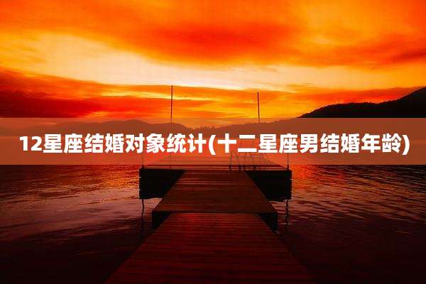 12星座结婚对象统计(十二星座男结婚年龄)