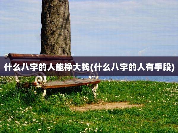 什么八字的人能挣大钱(什么八字的人有手段)
